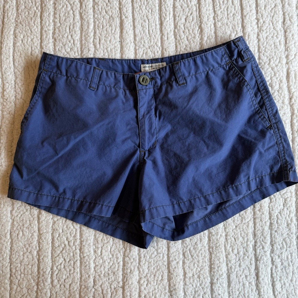 Abercrombie & Fitch Women's Size 4 Chino Utility Shorts Blue Mid Rise 3" Inseam